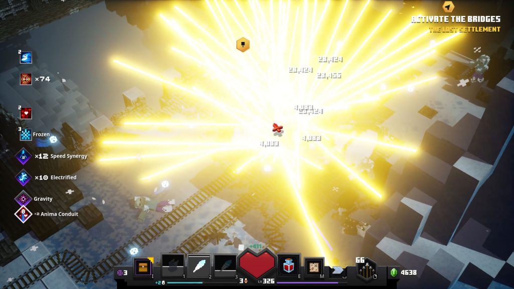 Dynamo 28 stack damage using melee weapon with gravity and large hit area