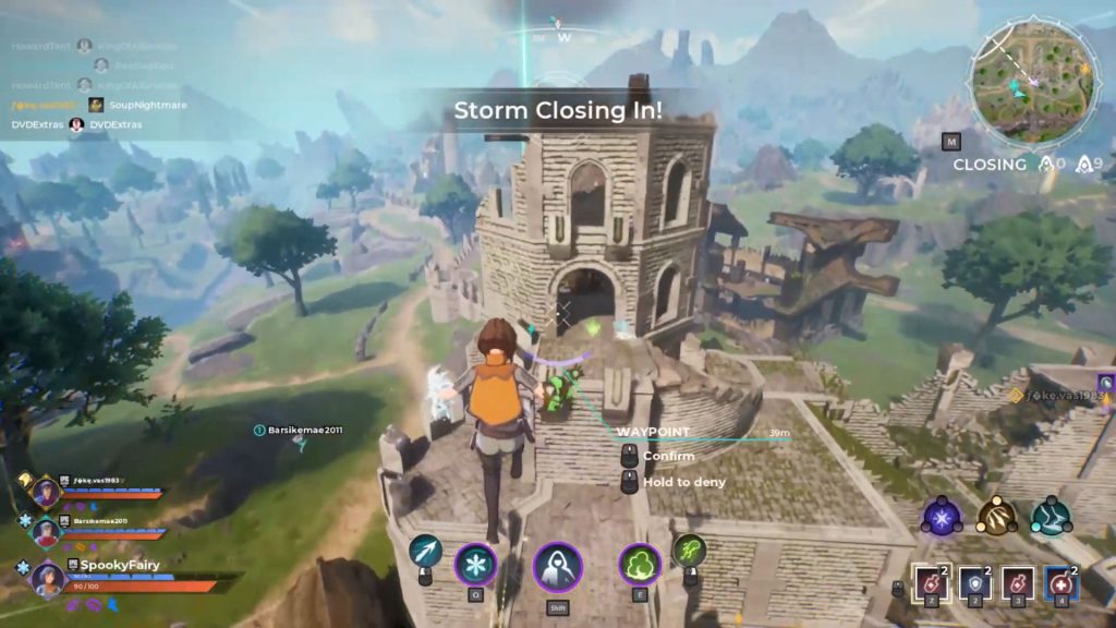 character flying ability in Spellbreak game screenshot