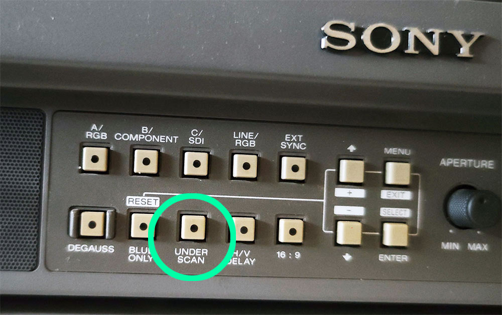 Underscan Button Sony PVM